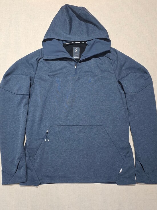 On Running Other - On Running Men's Hooded Half-Zip Sweatshirt Navy Blue Mens Large
